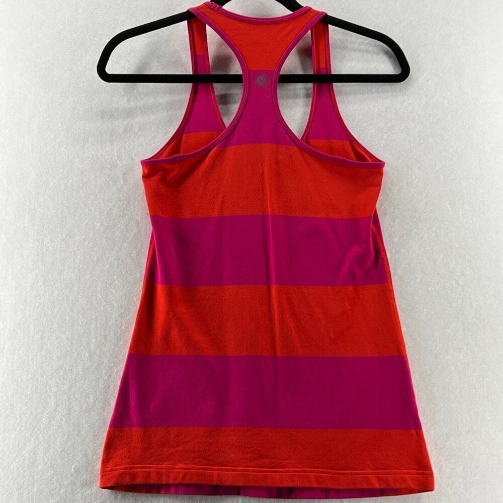 Lululemon Tank Top Womens Sz 6 Cool Racerback Striped Sleeveless Orange Purple - Picture 2 of 8
